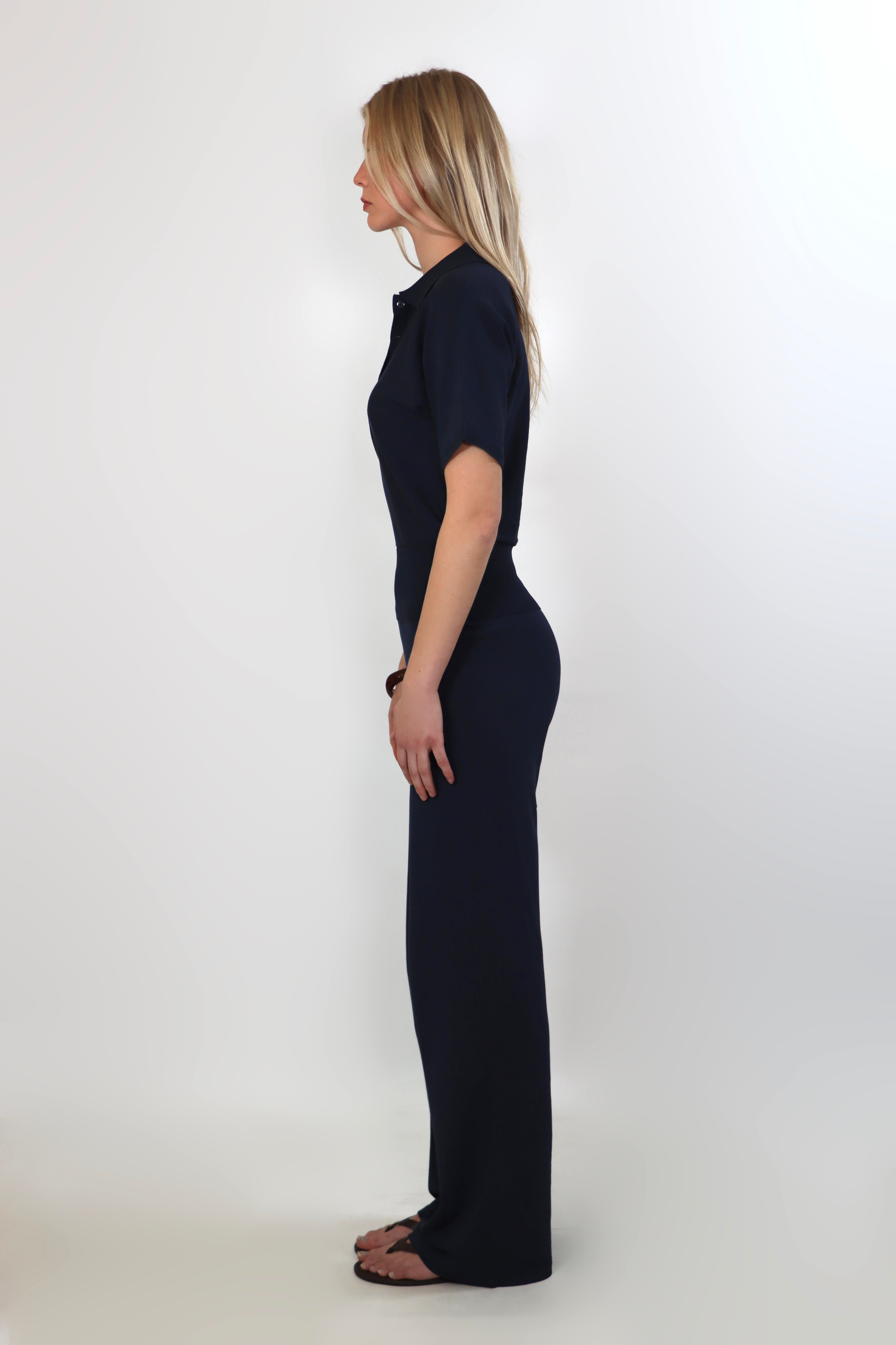Fine Knit Polo Top – April Seven